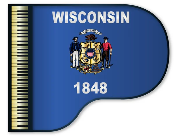 Grand Wisconsin bayrak — Stok Vektör