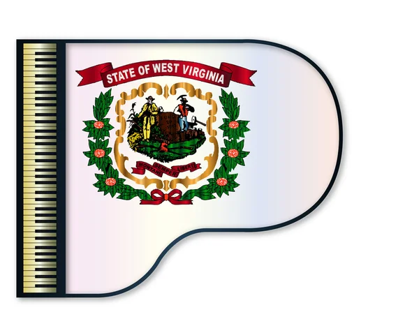 Bendera Grand West Virginia - Stok Vektor