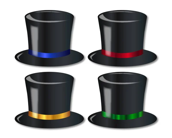 Posh Top Hats — Stock Vector