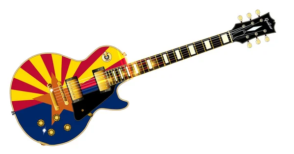 Guitarra Bandera de Arizona — Vector de stock