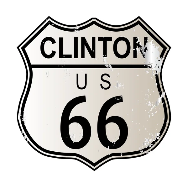 Clinton Route 66 — Stockvektor