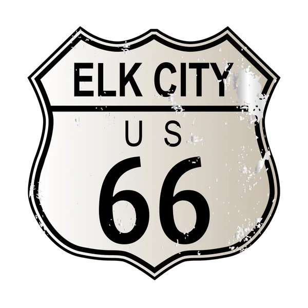 Elk City Route 66 — Stock Vector