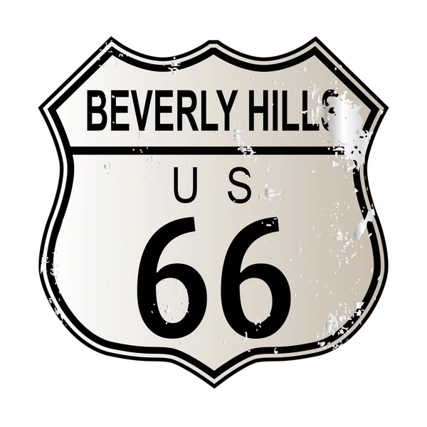 Beverly Hills rota 66 —  Vetores de Stock