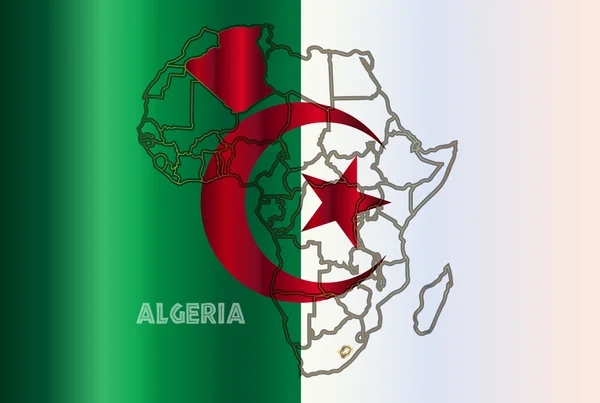 Argelia aislado en el mapa — Archivo Imágenes Vectoriales