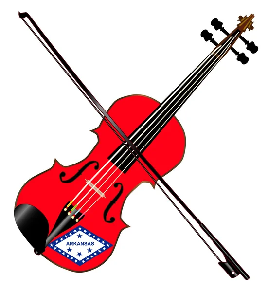 Arkansas State Fiddle - Stok Vektor