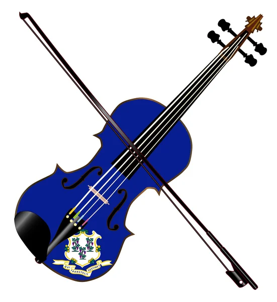 Violín del estado de Connecticut — Vector de stock