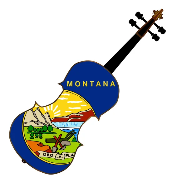Montana staat viool — Stockvector