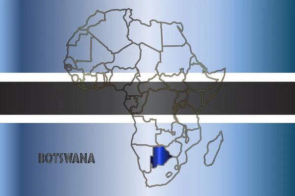Ботсвана ізольовані на карті — стоковий вектор