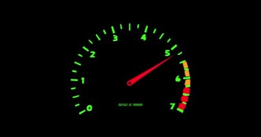 Tipik hızlı araba sayacı vites değişiminden geçiyor.