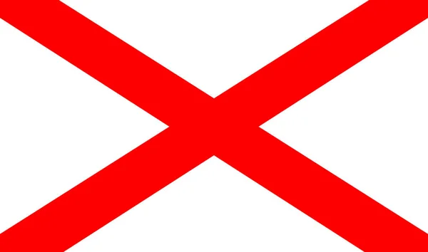 Die Flagge Des Roten Kreuzes Von Patrick Verbindung Mit Nordirland — Stockvektor