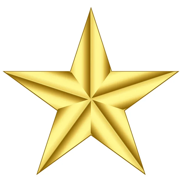 Goldstern Als Zipfel Auf Einer Militäruniform — Stockvektor