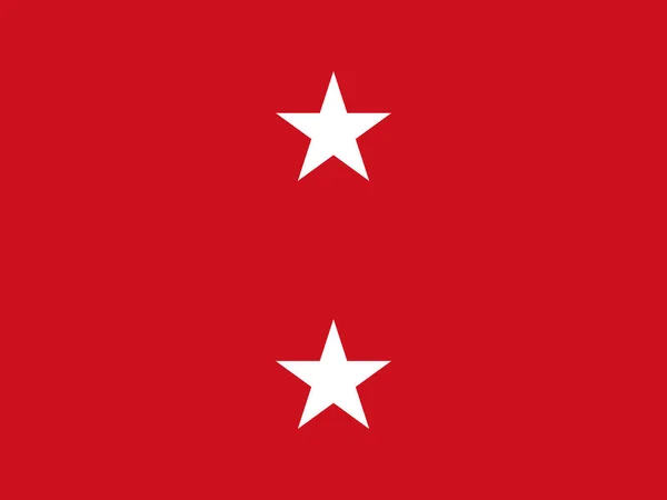 Прапор Генерал Майора Корпусу Морської Піхоти Сша Пари Білих Зірок — стоковий вектор