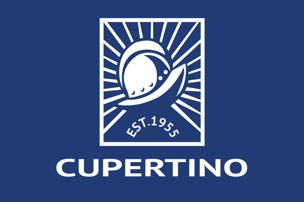 Traditionele Vlag Van Cupertino City Vlag Californië — Stockvector