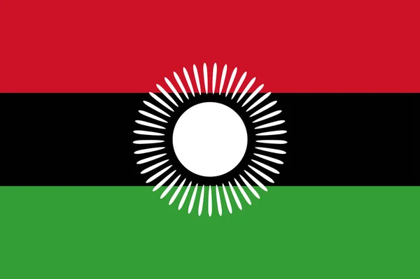 Bandera Del País Africano Malawi — Archivo Imágenes Vectoriales