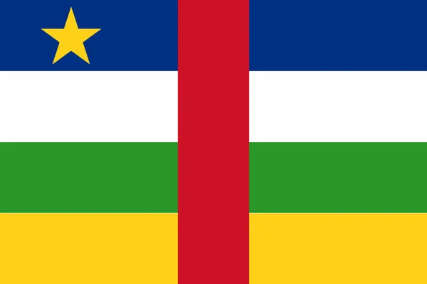 Прапор Африканської Країни Центральноафриканської Республіки — стоковий вектор