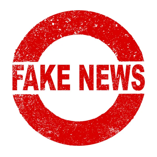 Grunge Gumové Razítko Textem Fake News Bílém Pozadí — Stockový vektor