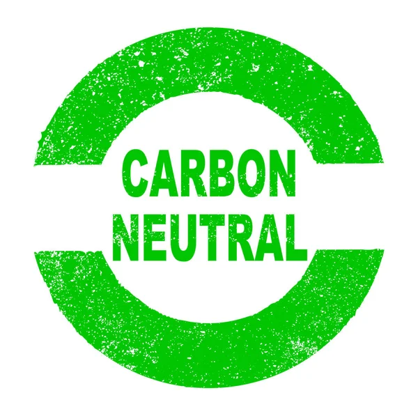 Selo Tinta Borracha Grunge Verde Com Texto Carbon Neutral Sobre —  Vetores de Stock