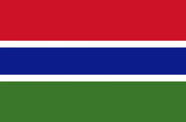 Die Flagge Des Afrikanischen Landes Gambia — Stockvektor