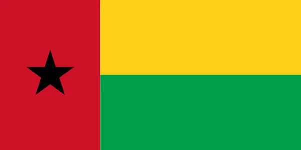 Bandera Del País Africano Guinea Bissau — Vector de stock