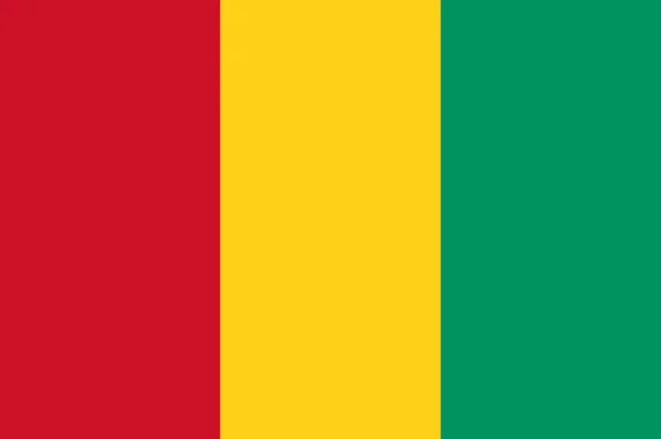Bandera Del País Africano Guinea — Vector de stock