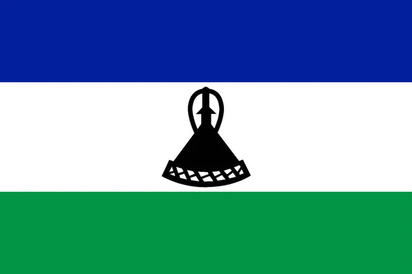 Flag African Country Lesotho — Stock Vector