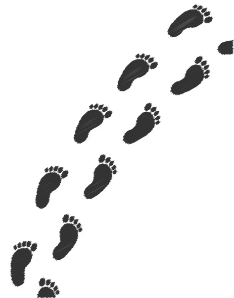 Childs fotspår — Stock vektor