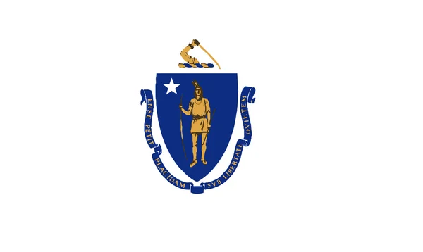 Flagge der Massachusetts — Stockvektor