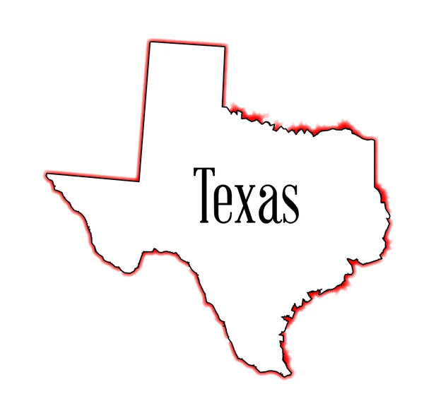 Texas em um fundo de grão de madeira — Vetor de Stock