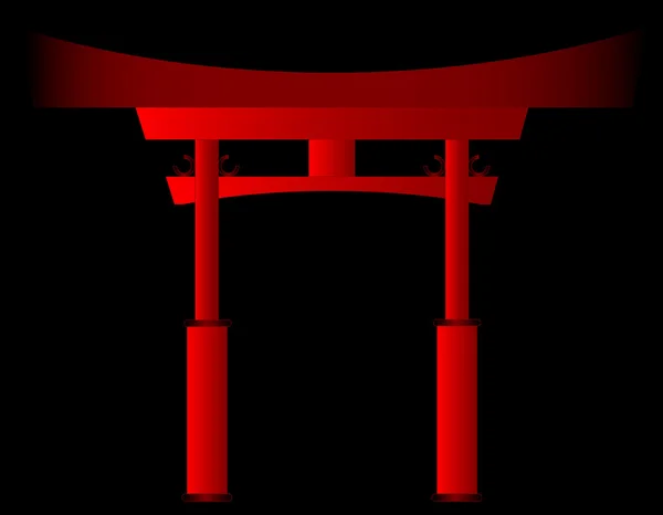 Japanese Tori Gate — Stock Vector