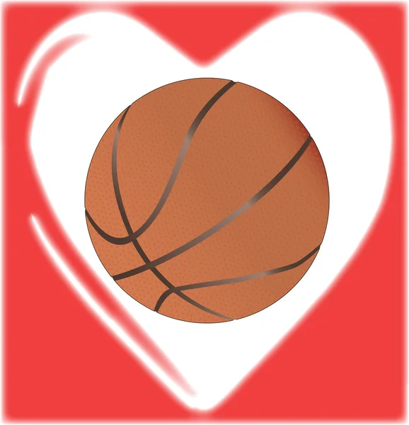 Liebe Basketball — Stockvektor