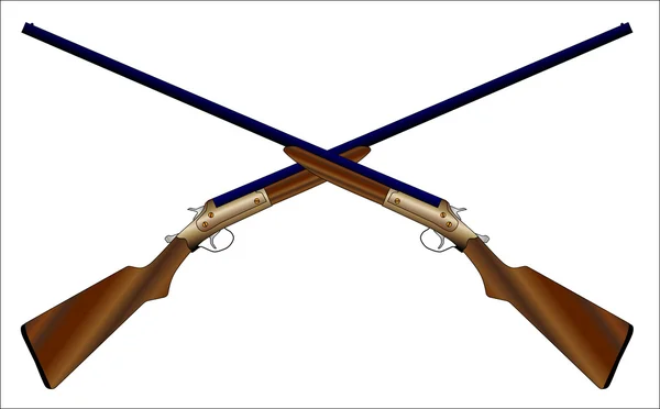 Fusils de chasse croisés — Image vectorielle