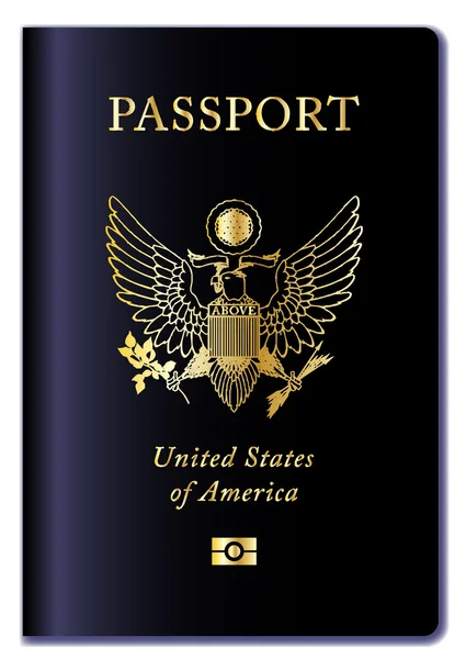 Paszport w Stany Zjednoczone Ameryki Grafika Wektorowa