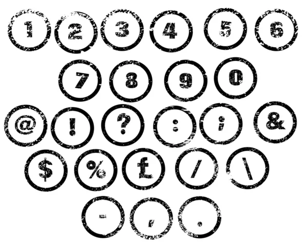 Stempelnummern — Stockvektor