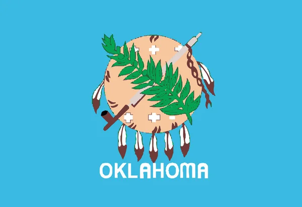 Oklahoma eyalet bayrağı — Stok Vektör