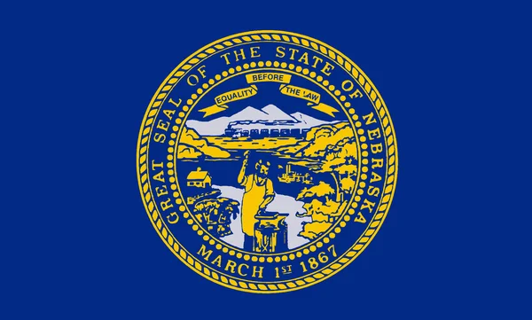 ネブラスカの州の旗 — ストックベクタ