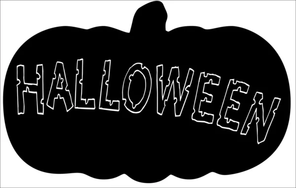 Silueta de calabaza de Halloween — Vector de stock