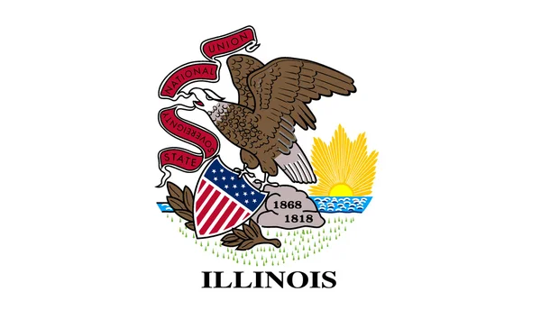 Illinois eyalet bayrağı — Stok Vektör