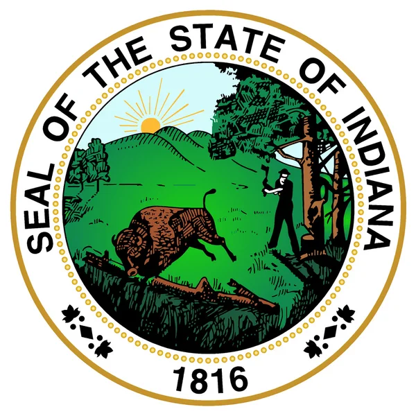 Indiana-Staatssiegel — Stockvektor
