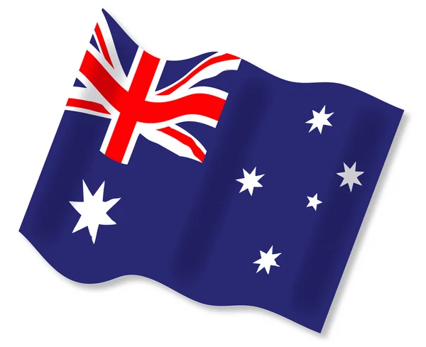 Waving Australian Flag — Stock Vector