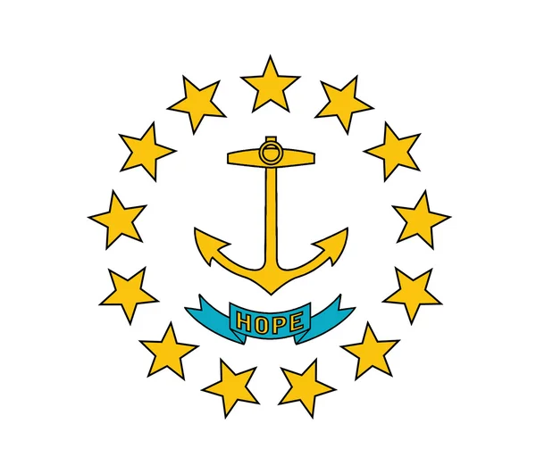 Rhode Island bayrağı — Stok Vektör