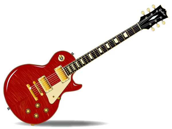 Guitarra Tigre Top — Vector de stock