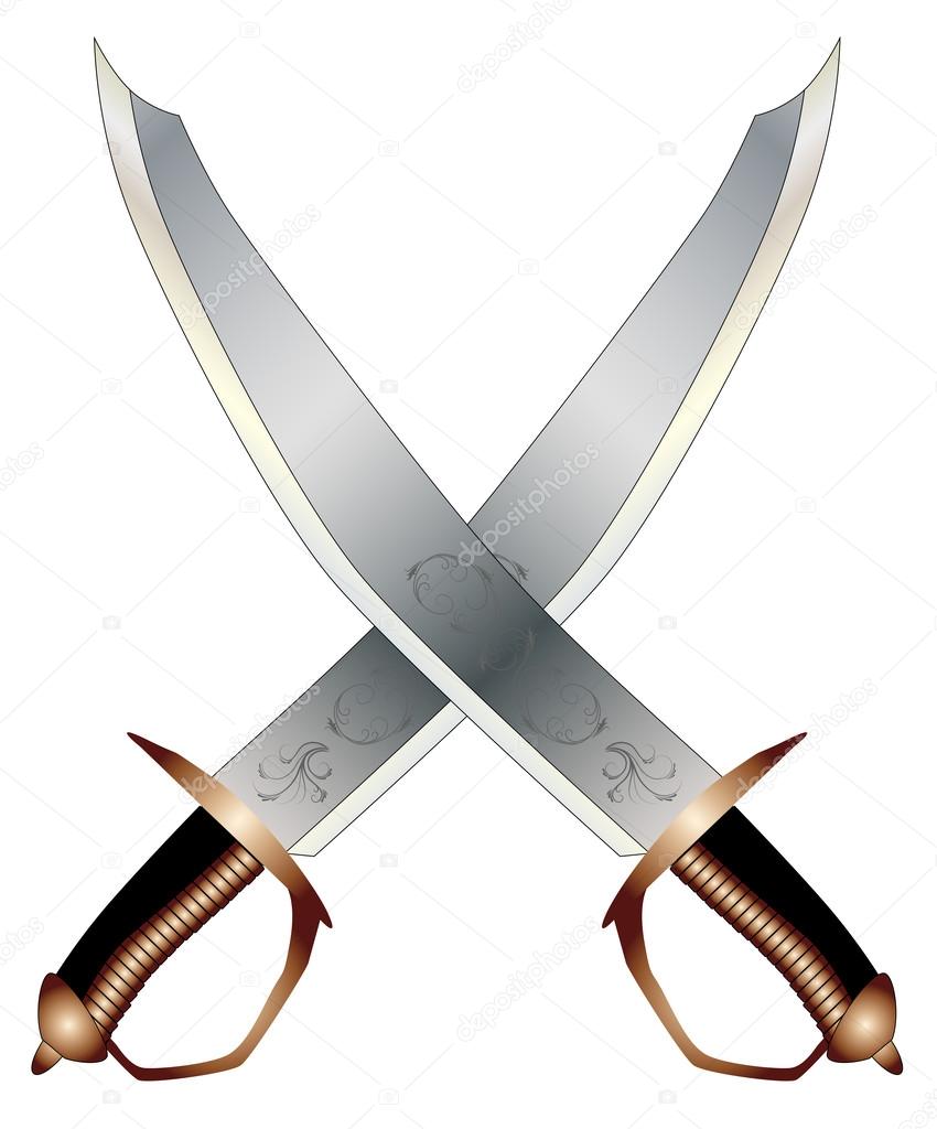 Сабля и крест. Скрещенные шпаги. Сабли крестом. Меч с крестом на рукояти. Пиратская сабля.
