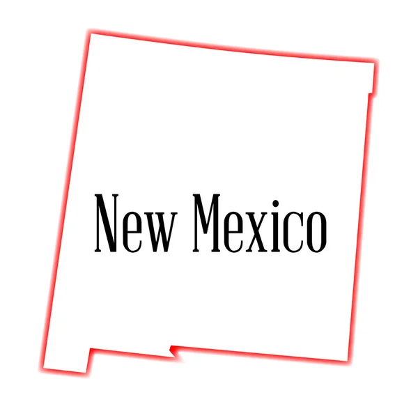 Yeni Meksika Devlet anahat harita — Stok Vektör