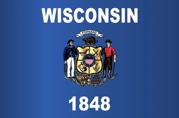 Flaga stanu Wisconsin — Wektor stockowy