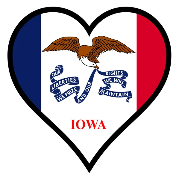Iowa seviyorum — Stok Vektör