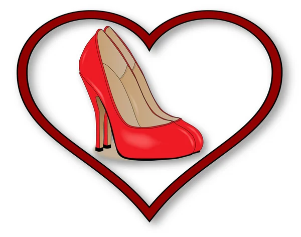 Amore scarpe — Vettoriale Stock