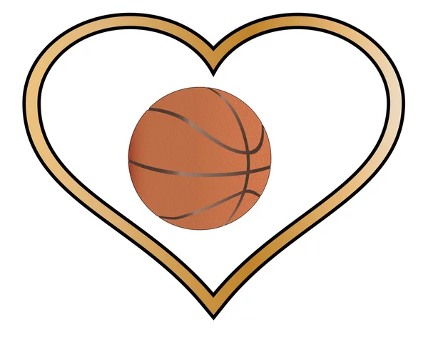 バスケット ボールを愛してください。 — ストックベクタ