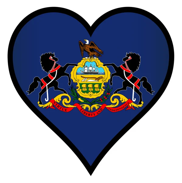 Liefde Pennsylvania — Stockvector