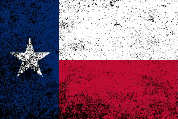 Grunge drapeau de l'État du Texas — Image vectorielle