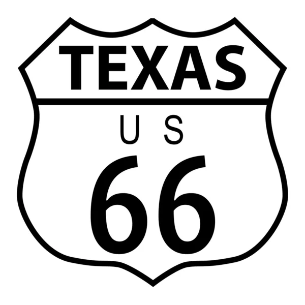 Rota 66 Texas — Stok Vektör